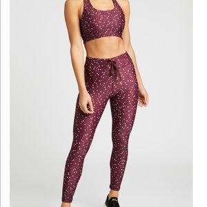 SoulCycle xUpside Heart Print Leggings+Bra XS NWOT